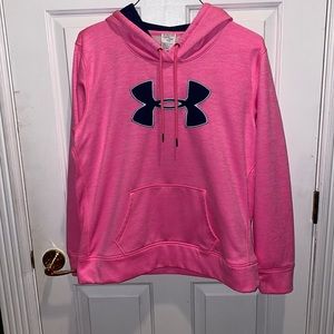 Under armour Sweatshirt Hoodie with front pocket and blue logo on the front